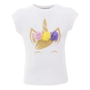 Girl's Sparkly Unicorn T-Shirt Size 7 Mini Tutu
